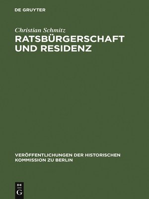 cover image of Ratsbürgerschaft und Residenz